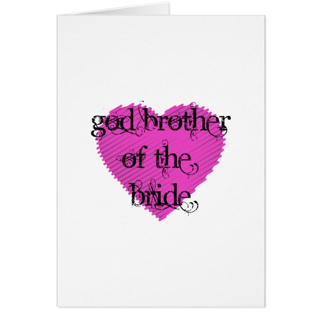 God Brother of the Bride Cards (Front)