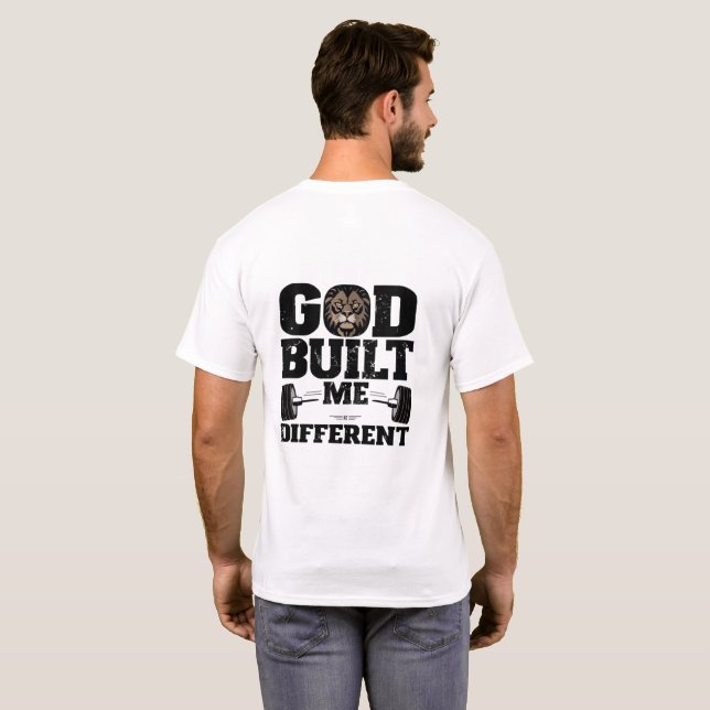 God Built Me Different Shirt | Christian Motivatio (Back Full)