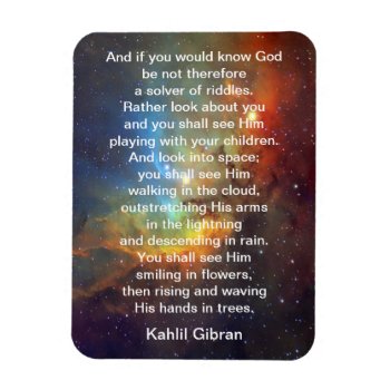 God By Kahlil Gibran Magnet by Motivators at Zazzle