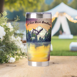 God Can Move Mountains Mug Insulated Tumbler