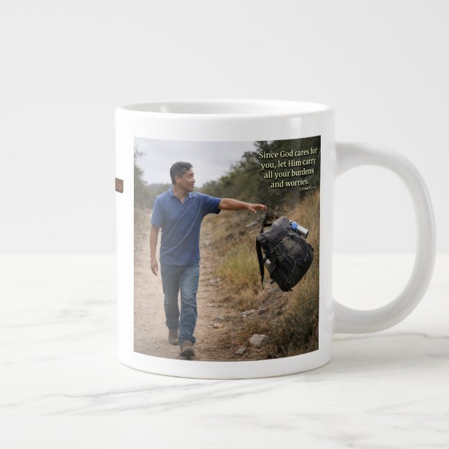God cares for you giant coffee mug (Right)