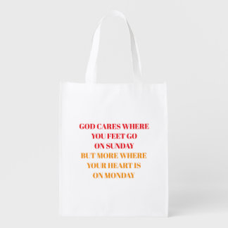God cares more about what is in your heart grocery bag