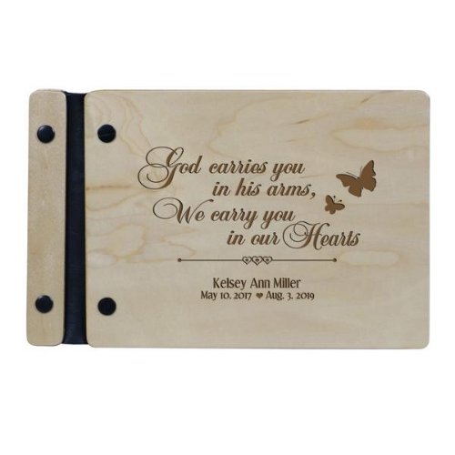 God Carries You Small Maple Book of Condolences
