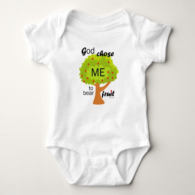 God chose ME! - Baby bodysuit  Bible verse (Front)