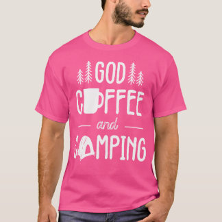 God Coffee And Camping Gifts Men Women Kids Christ T-Shirt
