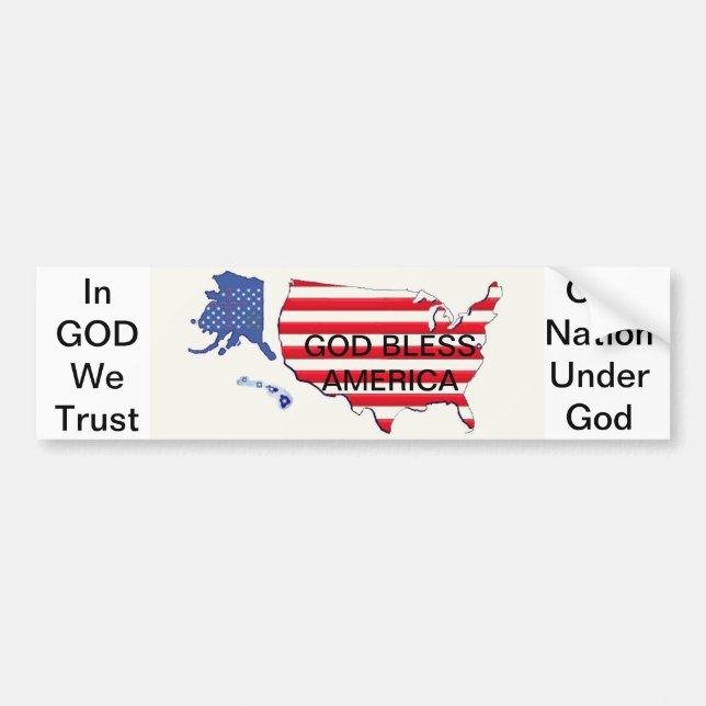 GOD & COUNTRY Bumper Sticker (Front)