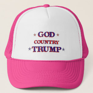 GOD COUNTRY TRUMP TRUCKER HAT
