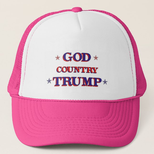 GOD COUNTRY TRUMP TRUCKER HAT (Front)