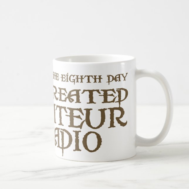 God Created Amateur Radio Coffee Mug (Right)