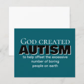 God created autism for a special reason (Front/Back)
