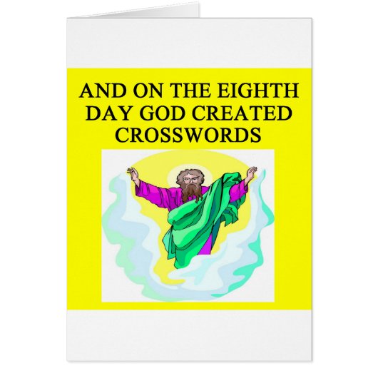god created crosswords cards (Front)