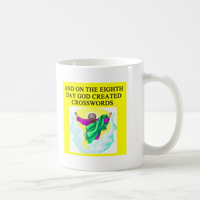 god created crosswords coffee mug (Right)