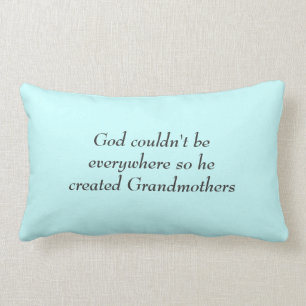 God Created Grandmothers Lumbar Pillow