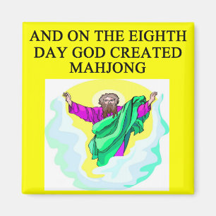 god created mahjong magnet