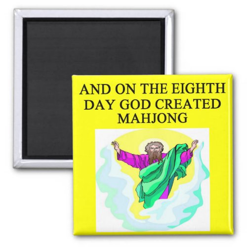 god created mahjong magnet