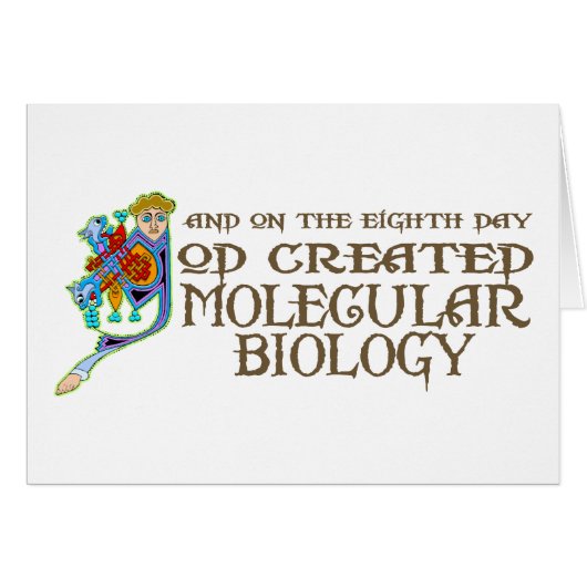 God Created Molecular Biology Cards (Front Horizontal)