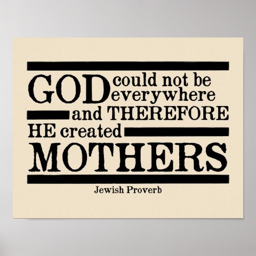 God Created Mothers Poster