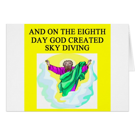 god created sky diving cards (Front Horizontal)