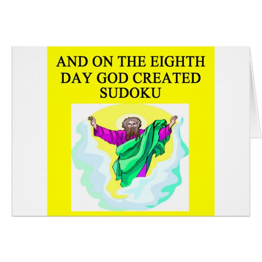 god created sudoku cards (Front Horizontal)