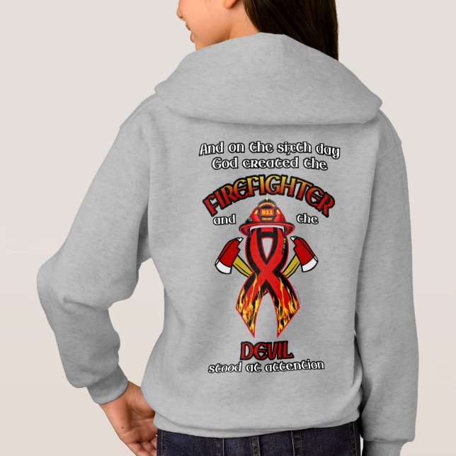 God Created the Firefighter Hoodie (Back)
