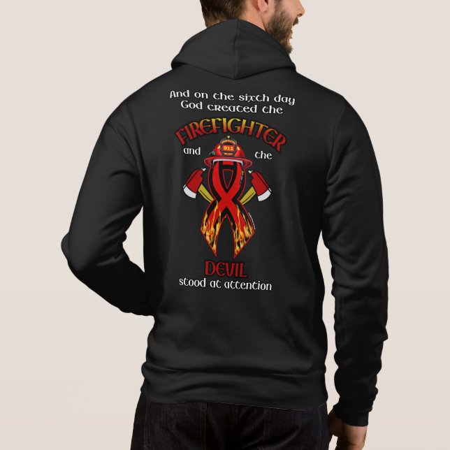 God Created the Firefighter Hoodie (Back)