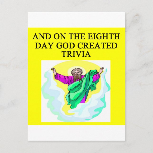 god created trivia postcard (Front)