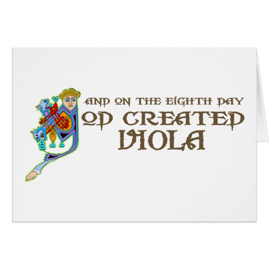 God Created Viola Cards (Front Horizontal)