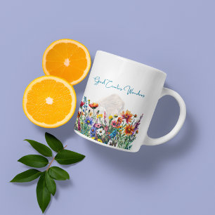 God Creates Wonders Personalized Floral Faith Mug