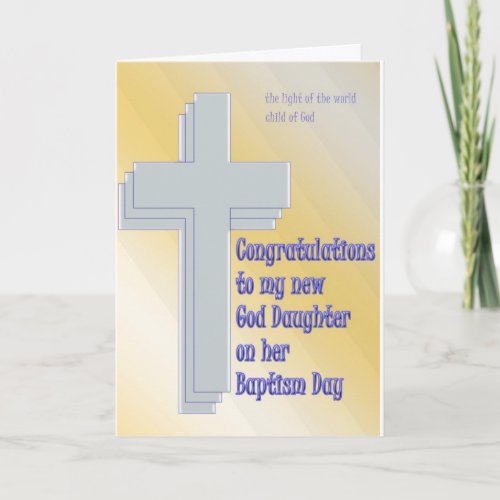 God Daughter Baptism Card