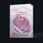 God daughter, Birthday card with a pink rose<br><div class="desc">A delicate pale pink rose in close up. A gorgeous Birthday card that you can customize to convey your own sentiments.</div>