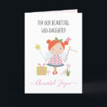 God-daughter birthday fairy girls whimsical card<br><div class="desc">An adorable birthday card with the cutest little fairies that you can personalise with your God-daughter's name. The birthday fairy collection is perfect for little girls who adore magical creatures. You can choose between two types of cards. You can choose either silky gloss paper or matte paper. Matte, is a...</div>