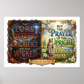 God Delights In Upright Prayers But Rejects Wicked Poster