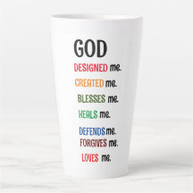"GOD DESIGNED ME" Latte Mug