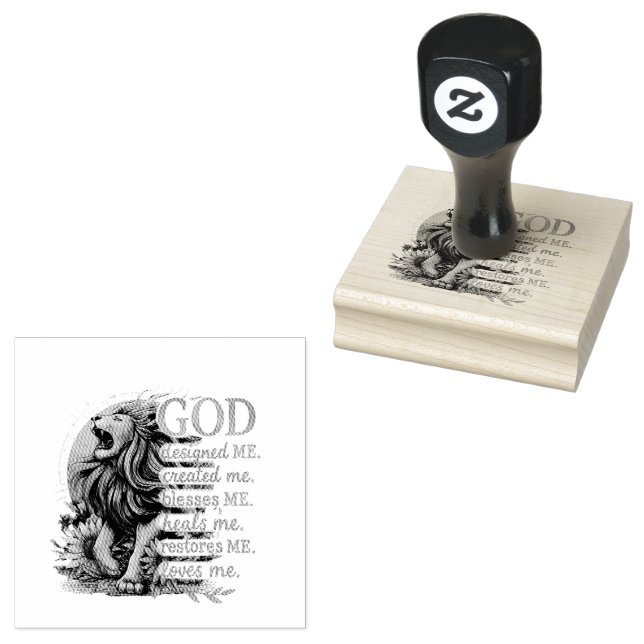 God Designed Me...  Rubber Stamp (Stamped)