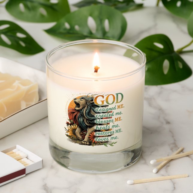 God Designed Me...  Scented Candle (Lit)