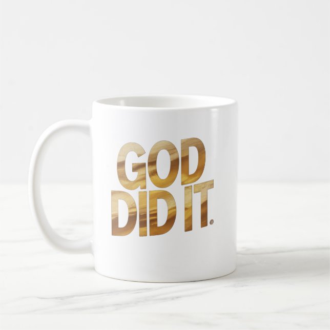 God Did It – Faith-Inspired Christian Coffe Mug (Left)