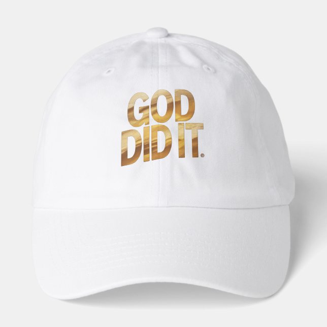 God Did It – Faith-Inspired Christian Hat (Front)