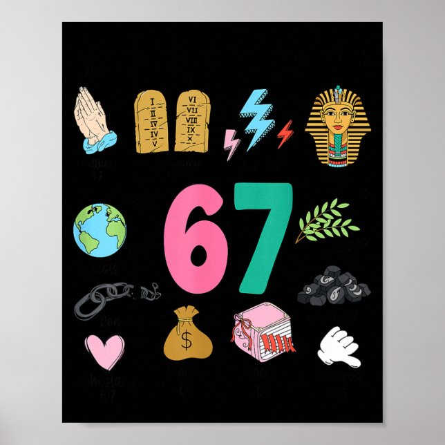 God Did It First Christian 6 7 Meme Six Seven Bibl Poster (Front)