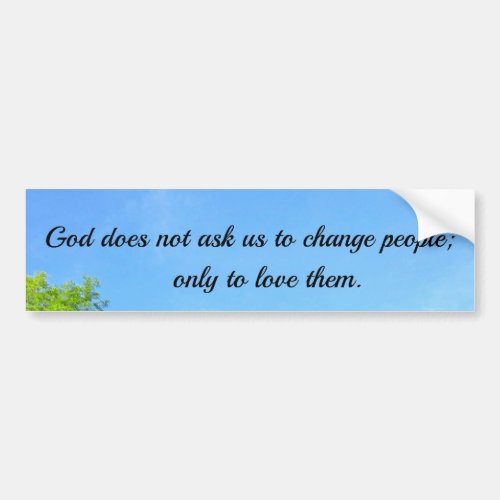 God does not ask bumper sticker