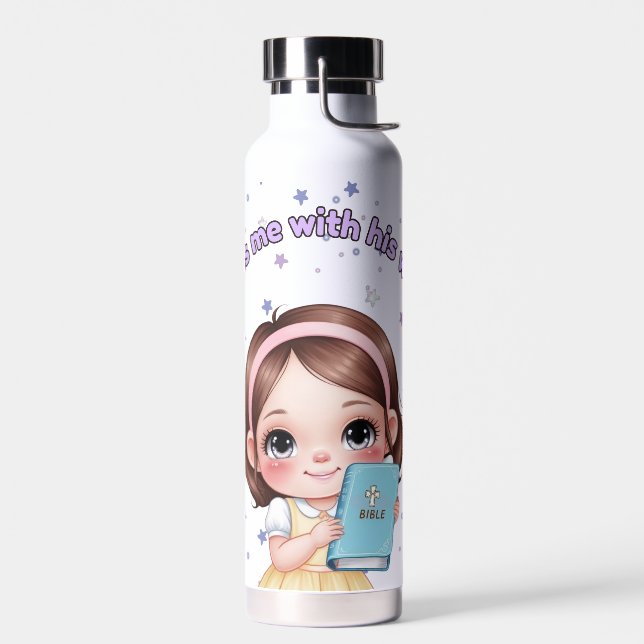 God embraces me with his word  water bottle (Left)