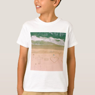 God equals LOVE, Jesus is Love, beach ocean cross T-Shirt