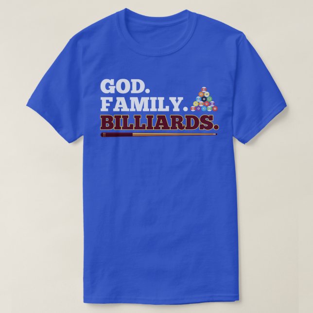 God Family Billiards Pool Player Design  T-Shirt (Design Front)