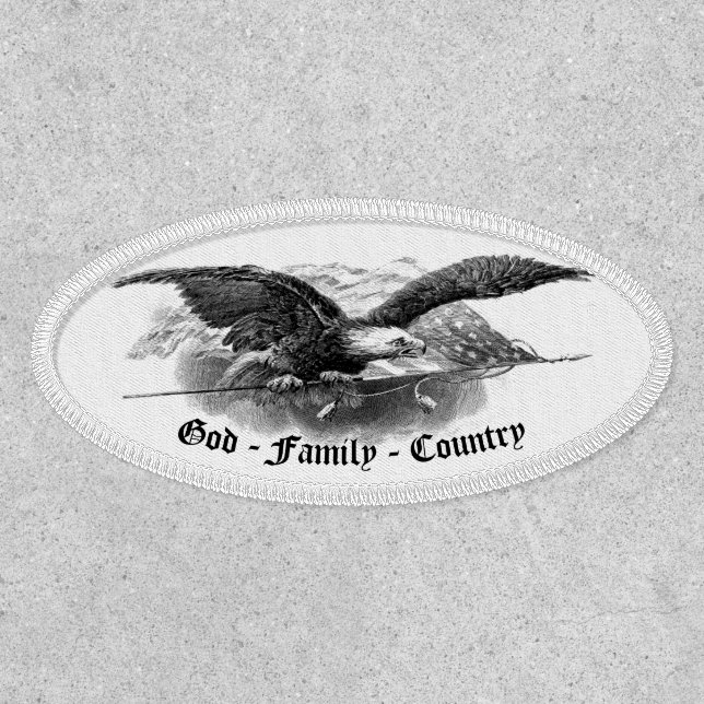 God Family Country America Eagle American Patch (Front)