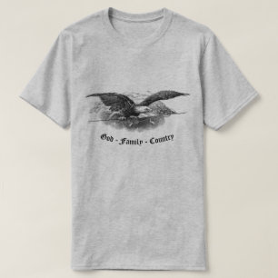 God Family Country America Eagle American T-Shirt