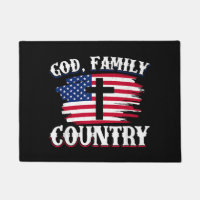 God Family Country American Flag Cross Christian P