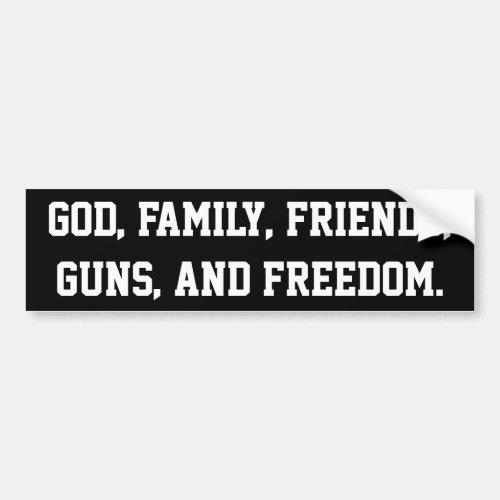 God Family Country Bumper Sticker