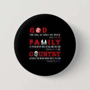 God Family Country Button