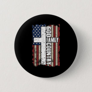 God Family Country Button