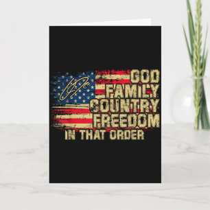 God Family Country Dom In That Order For Suprters Card