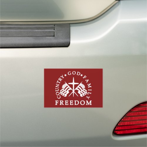 God Family Country Freedom Car Magnet